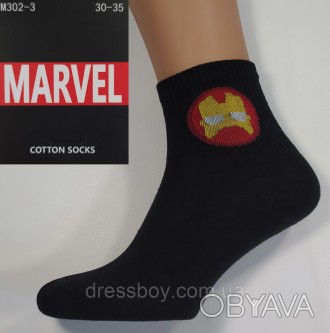 Яркие модные носки с Железным Человеком "Marvel". Демисезонная модель отличного . . фото 1