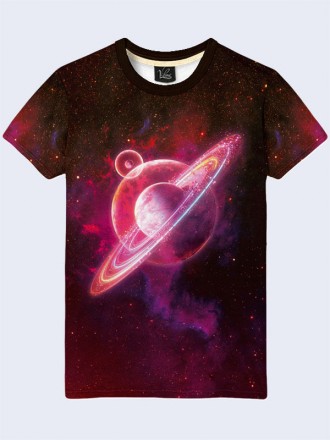 Классная футболка Cosmic explosion с ярким 3D-рисунком. Материал: 100% полиэстер. . фото 2