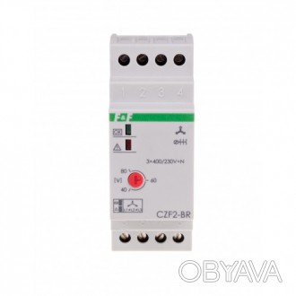 Реле пропадання фаз з контролем стану контактів ДПФ-3Д (CZF2-BR) З регульованим . . фото 1