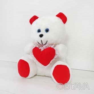 М'яка іграшка Ведмедик з серцем від українського виробника Золушка М'яки. . фото 1