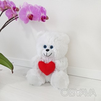 М'яка іграшка Ведмедик з серцем травка від українського виробника Золушка М&. . фото 1