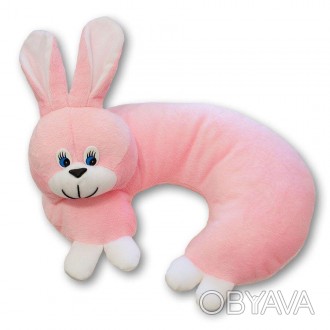 М'яка іграшка Подушка Рожок заєць рожевий від українського виробника Золушка. . фото 1
