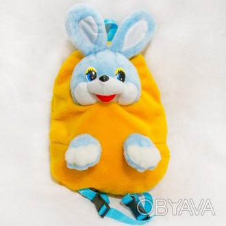 Дитячий рюкзак для малюків Заєць жовто-блакитного кольору від виробника Золушка . . фото 1