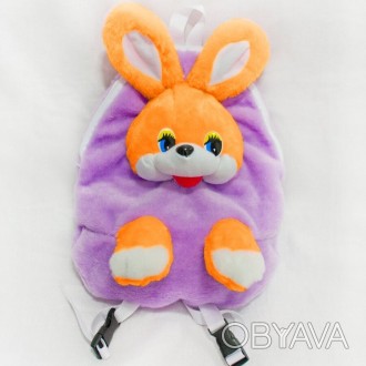 Дитячий рюкзак для малюків Заєць бузково-оранжевого кольору від виробника Золушк. . фото 1