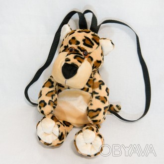Рюкзак дитячий Леопард від виробника Золушка м'який леопард пошитий з коричн. . фото 1