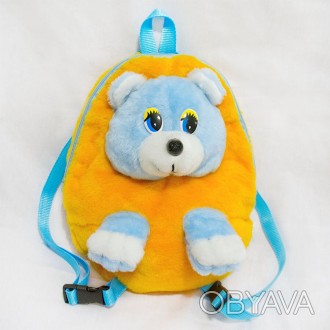 Дитячий рюкзак для малюків Ведмідь жовто-блакитного кольору від виробника Золушк. . фото 1
