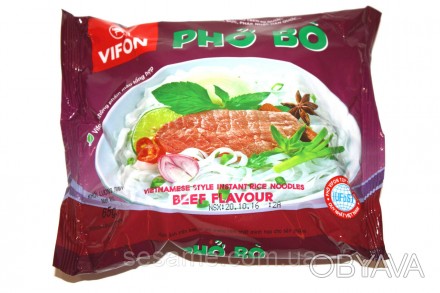 Рисова локшина швидкого приготування (телятина) VIFON PHO BO 65 г (В'єтнам)
ФО Т. . фото 1