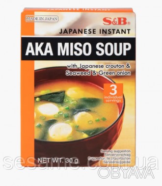 Суп швидкого приготування Aka Miso Soup
Укус Aka Miso більш солоний та інтенсивн. . фото 1