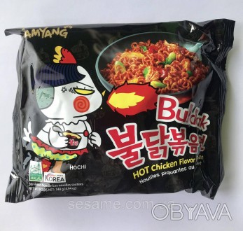 Корейська локшина дуже гостра зі смаком курки SAMYANG Buldak Hot Chicken Flavor . . фото 1