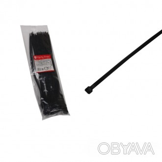 Стяжка кабельная Черный 5х350 мм 100шт./п. EH-B-014 от изготовителя качественной. . фото 1
