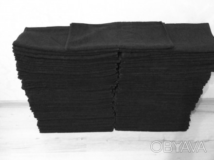 Полотенца махровые цвет черный 100 % хлопок для парикмахерских SPA - салонов 
П. . фото 1