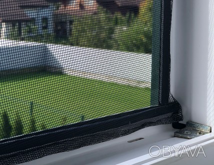Москітна сітка для вікон MVM клейка 1500х900 WN-1500 BLACK чорна
Антимоскітна сі. . фото 1