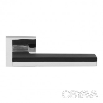 Дверна ручка RDA Domino полірований хром/чорний ідеальне рішення для міжкімнатни. . фото 1