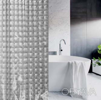 
Шторка для ванной или душа Trento с 3D эффектом 180x180 см серый.
Изготовлена и. . фото 1