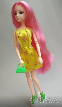 Сукня жовта з ведмедиками + туфлі і сумочка в подарунок для ляльки Барбі
Переодя. . фото 1