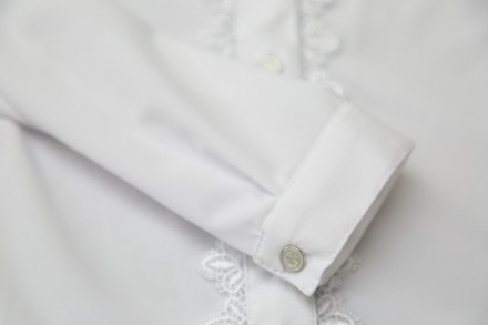 Сорочка SmileTime для дівчинки з довгим рукавом Soft, біла
Сорочка - блузка для . . фото 3