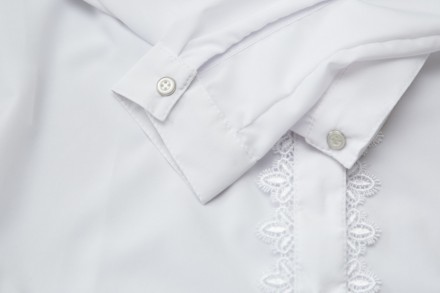 Сорочка SmileTime для дівчинки з довгим рукавом Soft, біла
Сорочка - блузка для . . фото 4