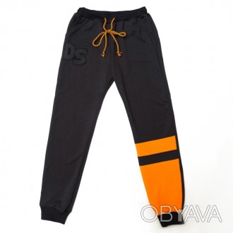 Штани спортивні SmileTime для хлопчика DS, чорні з помаранчевим
Спортивні штани . . фото 1