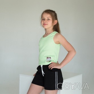 Кроп топ для дівчинки, Sound, салатовий, SmileTime
Нова колекція літнього одягу . . фото 1
