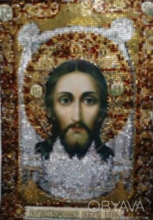 Алмазная вышивка, Икона Иисус Христос, размер холста 30х40 см, размер изображени. . фото 1