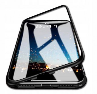 Magnetic case (магнитный чехол) для Huawei P40 со стеклянной задней крышкой - аб. . фото 2