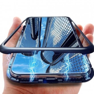 Magnetic case (магнитный чехол) для Huawei P40 со стеклянной задней крышкой - аб. . фото 4