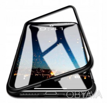 Magnetic case (магнитный чехол) для Huawei P40 со стеклянной задней крышкой - аб. . фото 1