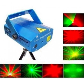 Лазерный диско проектор стробоскоп лазер светомузыка Мощный красно-зеленый лазер. . фото 2