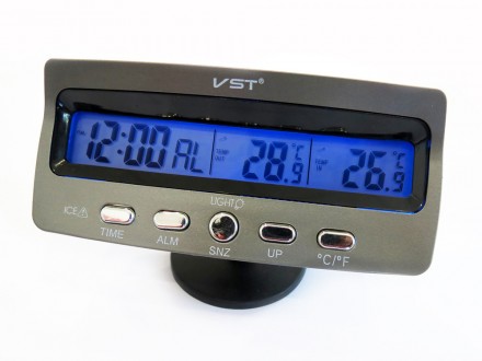 Автомобильные часы VST 7045 с внутренним и внешним датчиком температуры.
 
Харак. . фото 3
