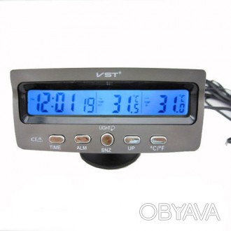 Автомобильные часы VST 7045 с внутренним и внешним датчиком температуры.
 
Харак. . фото 1