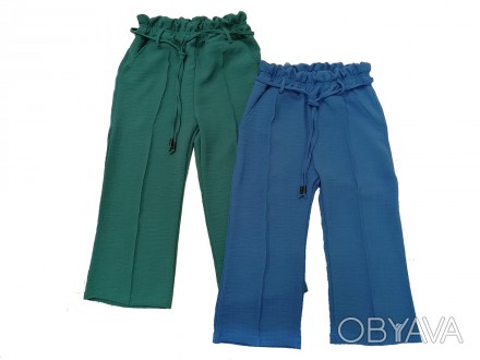 Дитячі штани кюлоти для дівчинки Freedom, сині, SmileTime
Легкі, літні брюки для. . фото 1