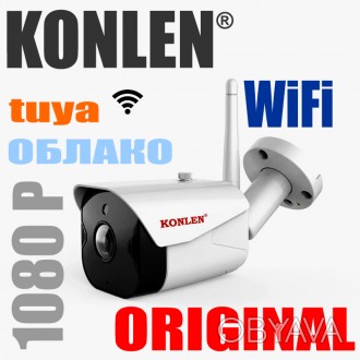 
WiFi вулична камера 2Мп 1080p KONLEN QC5, хмара Tuya, SD 128Гб, ІК підсвічуванн. . фото 1
