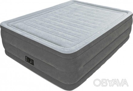 Двуспальная надувная кровать Intex + встроенный электронасос 220V 152x203x56 см . . фото 1