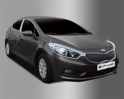 Kia Cerato (2013-) Окантовка фар 2шт. Суми. фото 1 Kia Cerato (2013-) Окантовка фар 2шт. Суми. фото 1