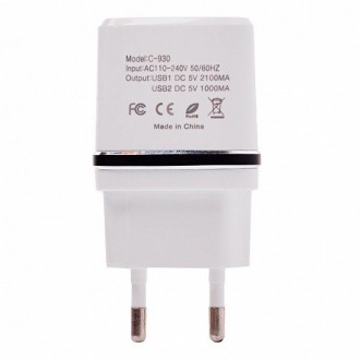  Awei C-930 5В, 2.1A, 2 USB - это качественное и надежное зарядное устройство. П. . фото 8