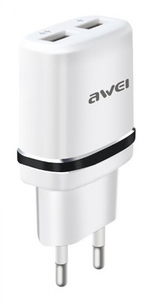  Awei C-930 5В, 2.1A, 2 USB - это качественное и надежное зарядное устройство. П. . фото 2