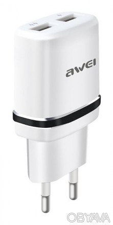  Awei C-930 5В, 2.1A, 2 USB - это качественное и надежное зарядное устройство. П. . фото 1
