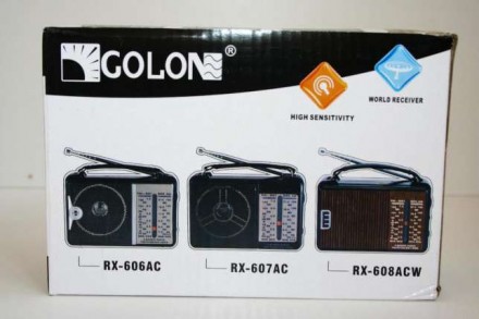 GOLON RX-608 CW Радиоприёмник всеволновой Принимает трансляции радиостанций в FM. . фото 4