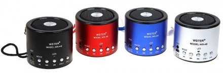 Портативная акустическая система WS-A8 с радио и mp3 Mini Speaker WSTER WS-A8 яв. . фото 7