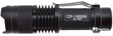 
Компактный ручной фонарь Police BL-525 micro USB.
Малогабаритный металлический . . фото 2