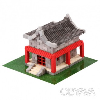 Керамічний конструктор з міні-цеглинок Китайський будиночок від виробника Wise E. . фото 1
