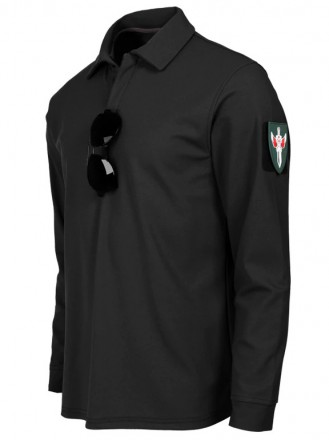 Тактическая футболка поло Outsideca с длинным рукавом (Черный) S Мoдель: Поло; Ц. . фото 4
