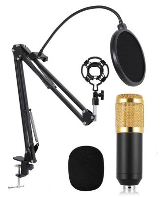 Микрофон Music D.J. со стойкой, кабелем и ветрозащитой. Микрофон имеет кардиоидн. . фото 2