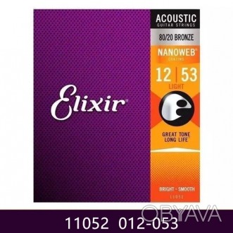 Струны Elixir БРОНЗОВЫЕ для акустической гитары 012-053 extra light 11052
Калибр. . фото 1