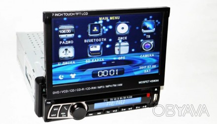  Автомагнитола 1DIN DVD-712 с выездным экраном
Автомобильная магнитола обладает . . фото 1