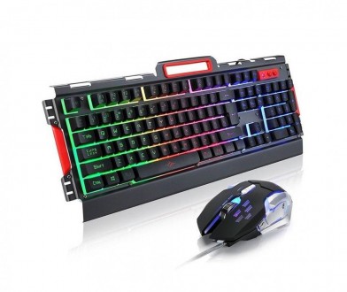 Игровая проводная мышь и клавиатура с подсветкой K33. Игровая клавиатура с мульт. . фото 11