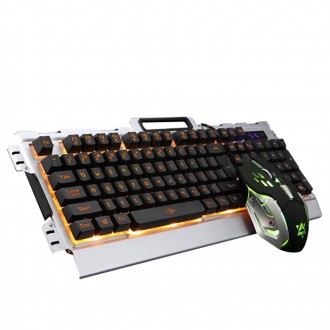Игровая проводная мышь и клавиатура с подсветкой K33. Игровая клавиатура с мульт. . фото 3