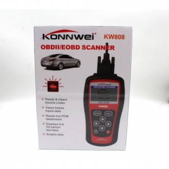 Универсальный автосканер KONNWEI KW-808 используется для мониторинга, чтения и у. . фото 3