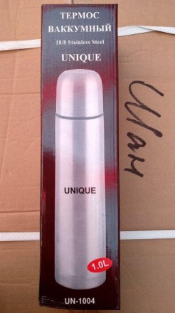 Термос вакуумный металлический UNIQUE UN-1004 объемом 1 л. выполнен из высококач. . фото 9