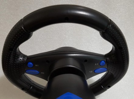 
Игровой Руль Vibration Steering Wheel, педалями газа и тормоза , и установочным. . фото 10